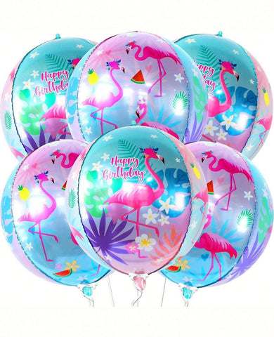 Large Flamingo Orb Balloons