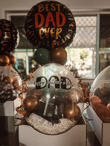 ‘Dad your a legend’ bursting balloon gift package