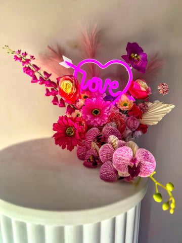 LED ‘LOVE’ real touch floral display (HIRE/PURCHASE)