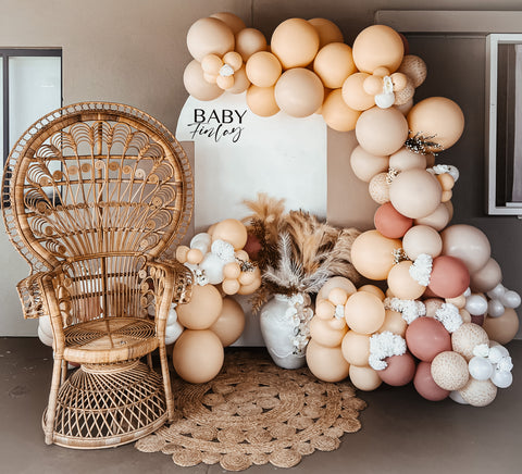 Peacock Chair + Backdrop + Garland Event Styling Package