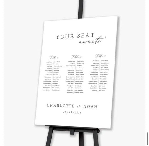 Your Seat Awaits Wedding Seating Plan