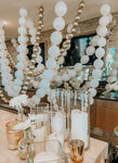 Elegant dangling balloon display