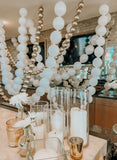 Elegant dangling balloon display