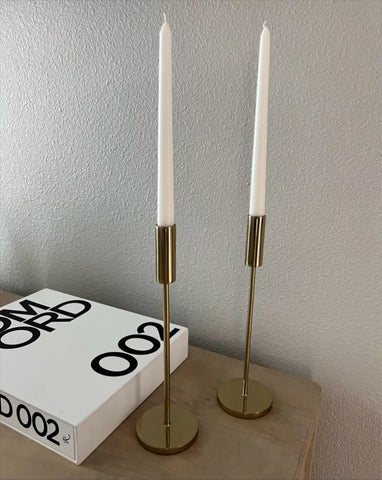 Gold Candle Holders - Hire only