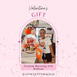 Valentine's Day Custom Bursting Gift filled balloon