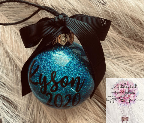 Glitter Personalised Christmas Baubles